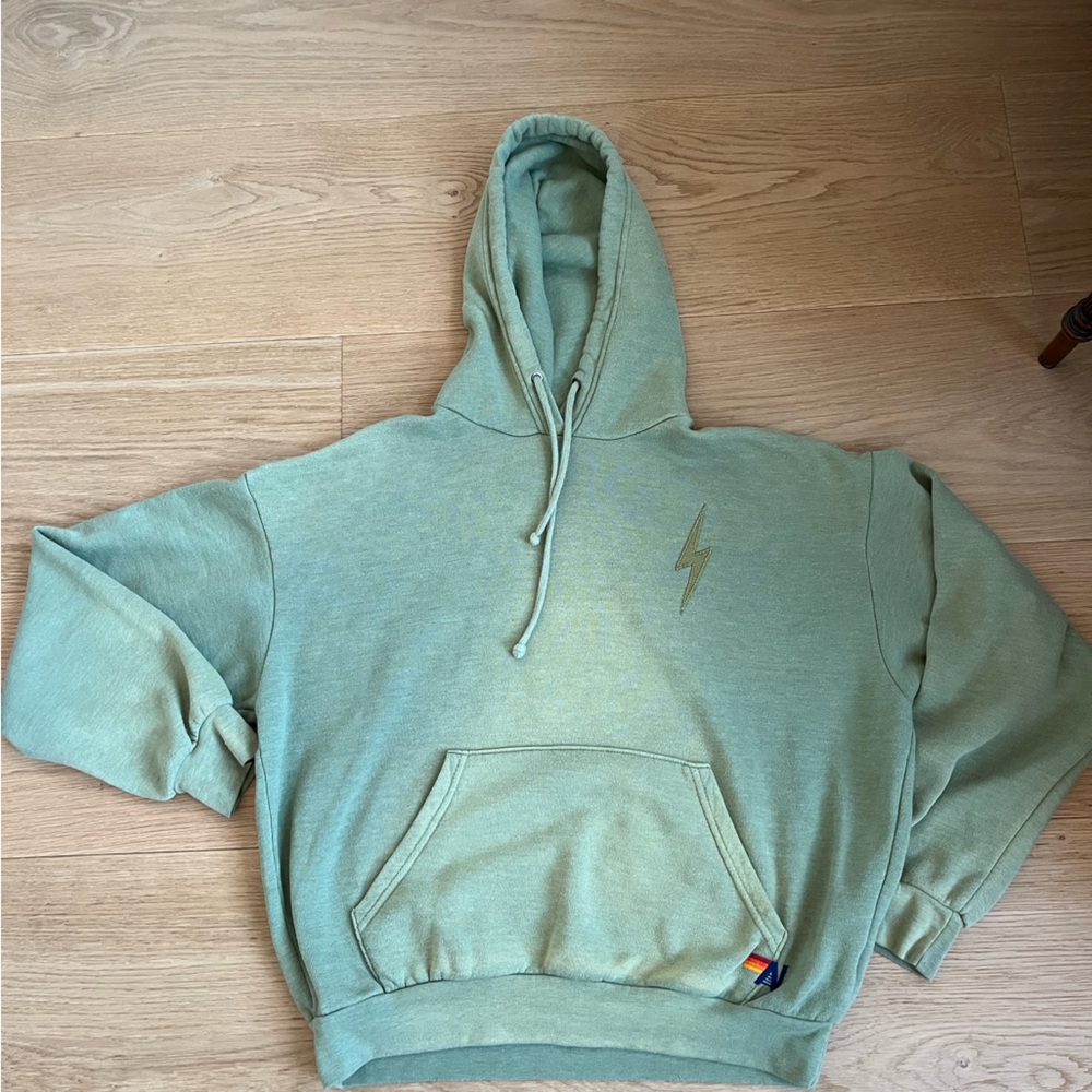 Aviator Nation BOLT STITCH 2 RELAXED PULLOVER HOODIE - FADED ARMY
